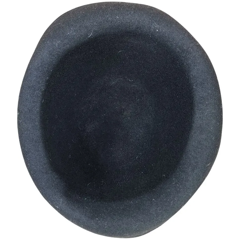 Black Wool Derby Hat EUC 8” Across EUC